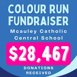 image showing donations received for Mcauley school colour run fundraiser