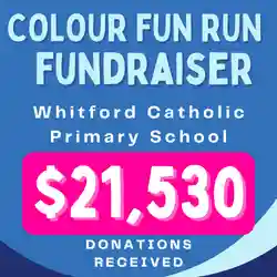 image showing fundraiser donations for whitford colour fun run fundraiser